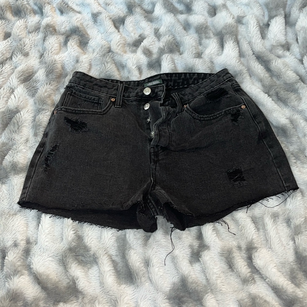 Wild Fable Black Distressed Jean Shorts